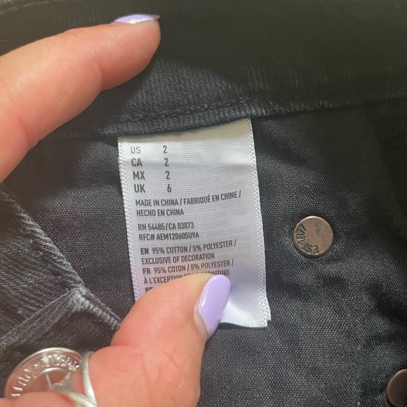 BLACK DENIM SKIRT - Picture 2 of 2